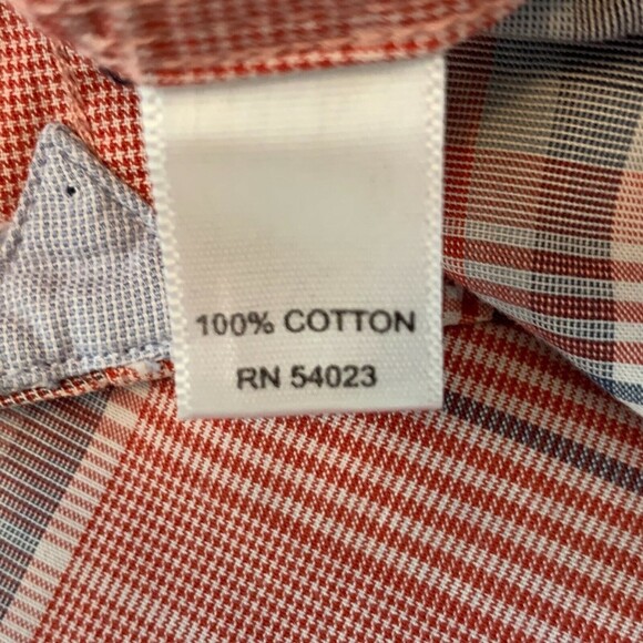 Banana Republic Soft Wash Shirt Men Small Button Up Red Window Pane - Picture 7 of 8